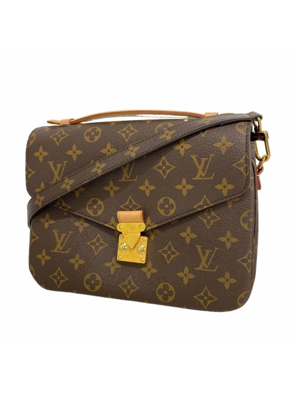 Louis Vuitton Handbag Monogram Pochette Metis MM Brown 2-Way Bag